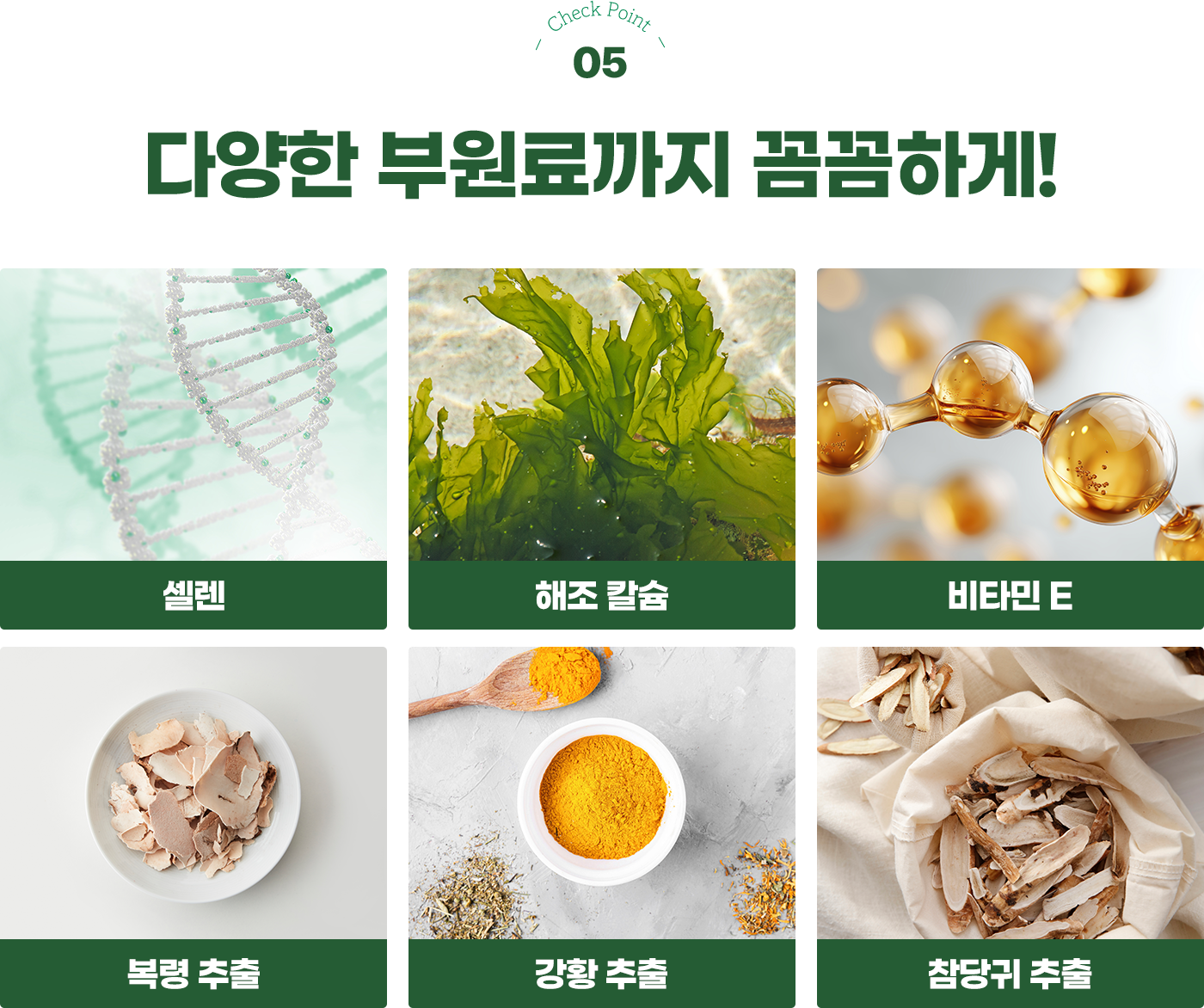 체크포인트5 다양한 부원료까지 꼼꼼하게